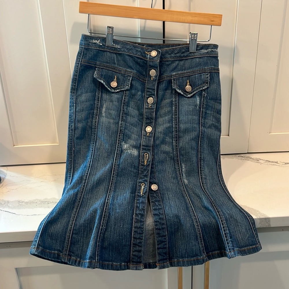 Bebe Jean/Denim Skirt